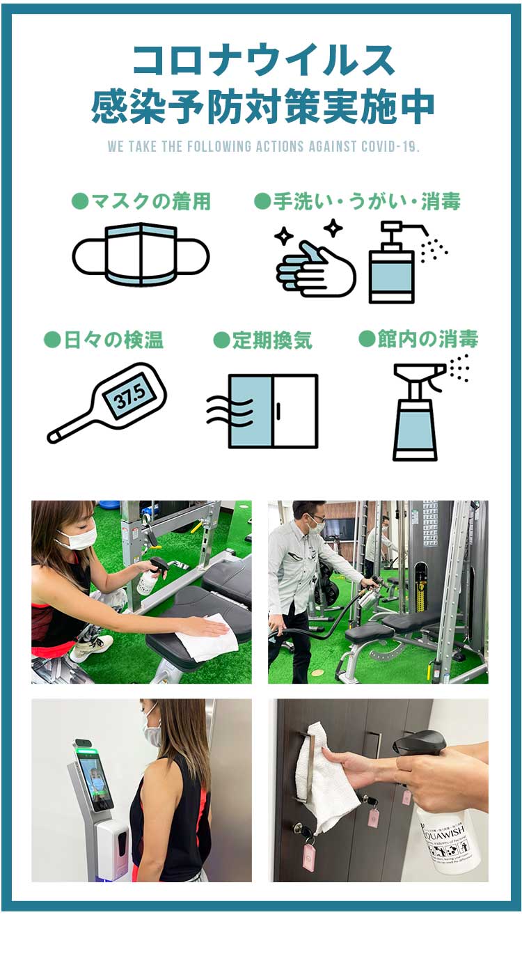 コロナ対策実施中